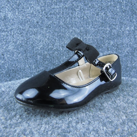 Place Girls Mary Jane Shoes Black Synthetic Buckle Size T‎ 8 Medium - Picture 1 of 10
